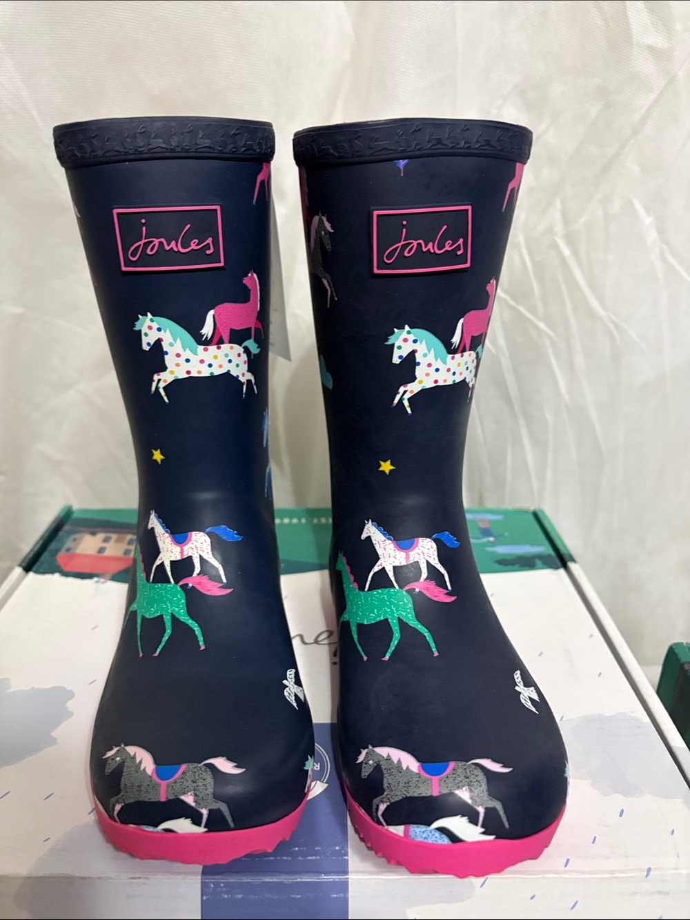Joules Kids Navy Boots size US 13